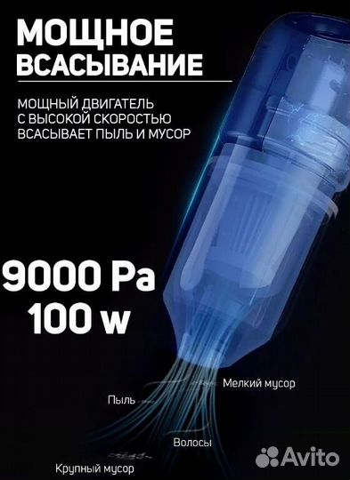 Пылесос автомобильный аккумуляторный