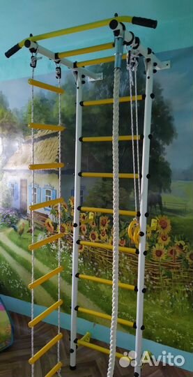 Шведская стенка Новичок3.0 Канат Кольца Лестница