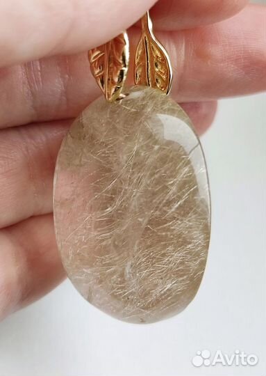 Волосатик Рутиловый Кварц кулон 20.7г