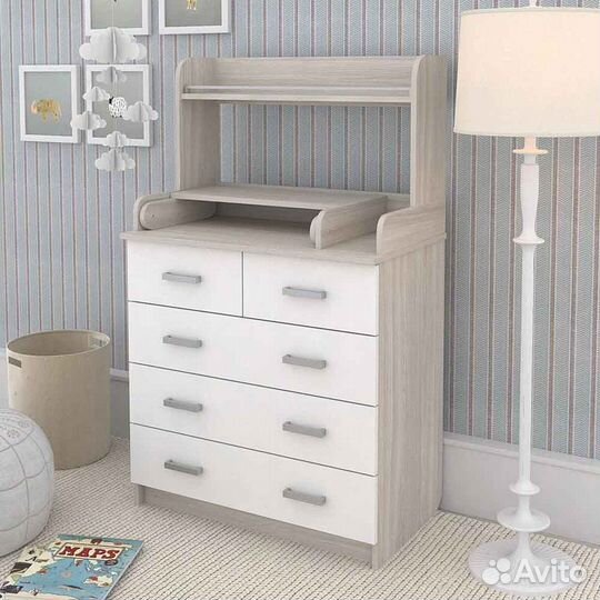 Детский комод сириус-2 с полкой в ассортименте