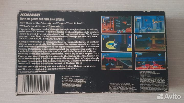 Картридж Batman & Robin snes