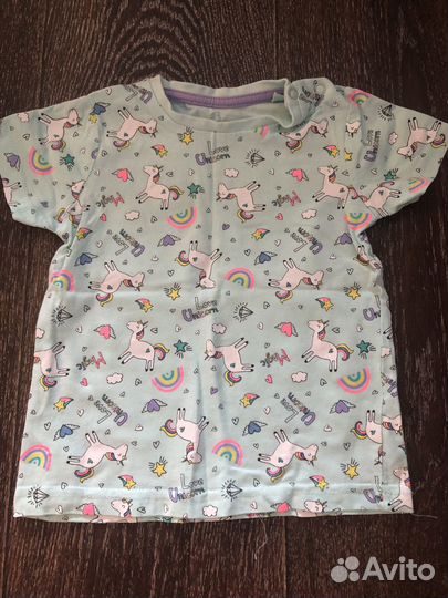 Футболка, платье, джинсы для девочки 92р
