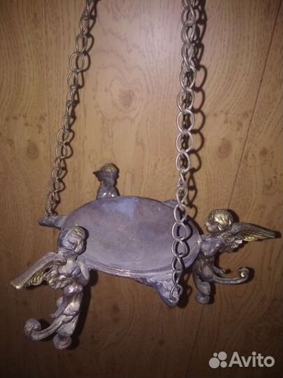 Старинный бронзовый подсвечник