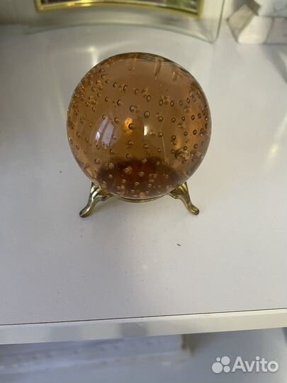 Шар пресс-папье стекло винтаж