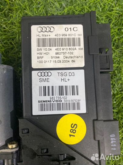 Мотор стеклоподъемника задний левый Audi A8 D3 4.2