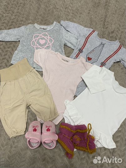 Вещи пакетом на девочку 62-68