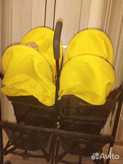 Коляска трость для погодок, двойни