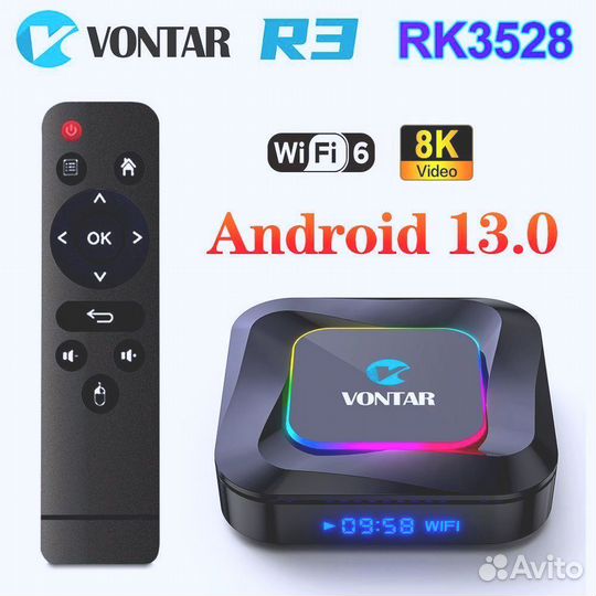 Настроенная приставка Vontar R3 iptv 4/64 Android