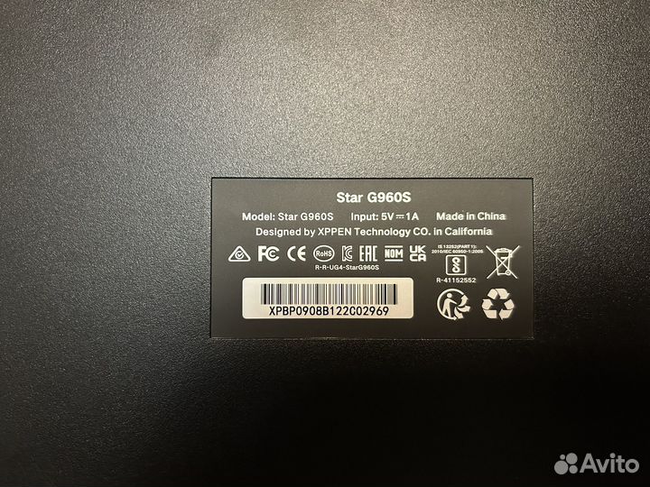 XP-Pen Графический планшет Star G960S, формат А5