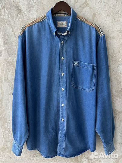 Мужская джинсовая рубашка Burberry XL оригинал