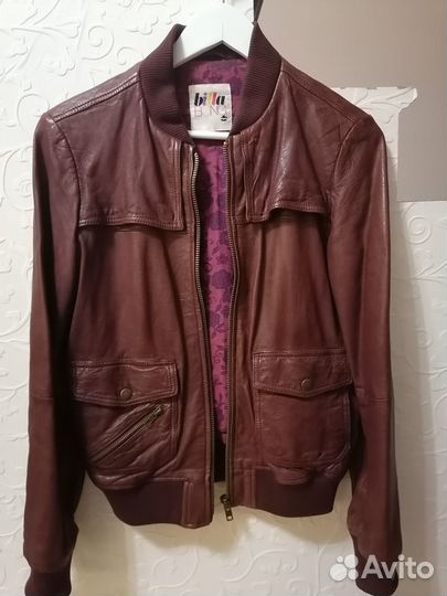 Куртка кожаная женская 44