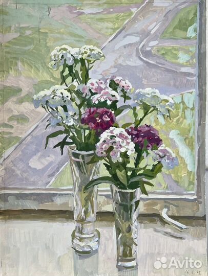 Картина А.Титов народный художник. Цветы