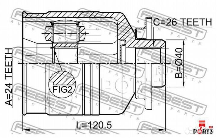 Шрус внутренние Kia Sportage 1