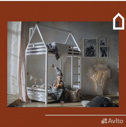 Двухъярусная кровать кровать-домик doodywoody