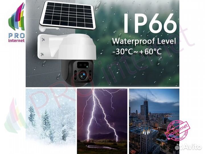 Камера видеонаблюдения WiFi с сим картой 4G PTZ