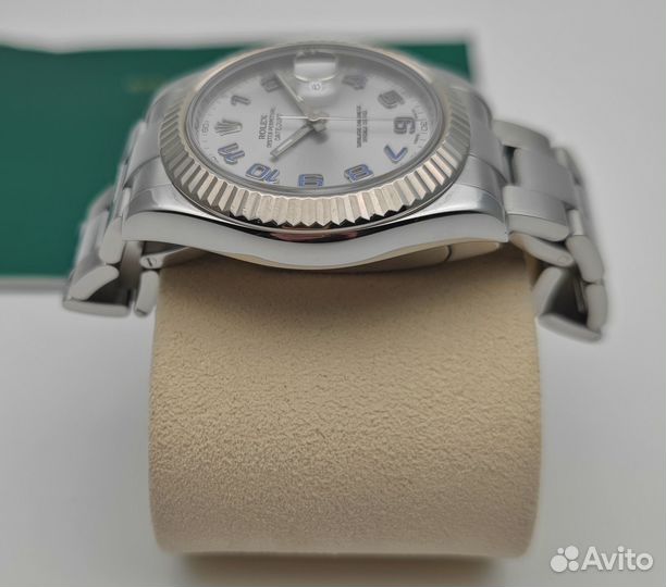 Rolex Datejust II Rhodium Dial Gold Bezel Arabic N