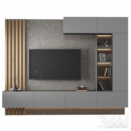 Тв зона со шкафами на заказ