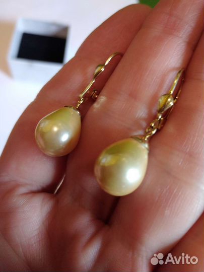 Серьги с жемчугом 585 пробы (Импорт)
