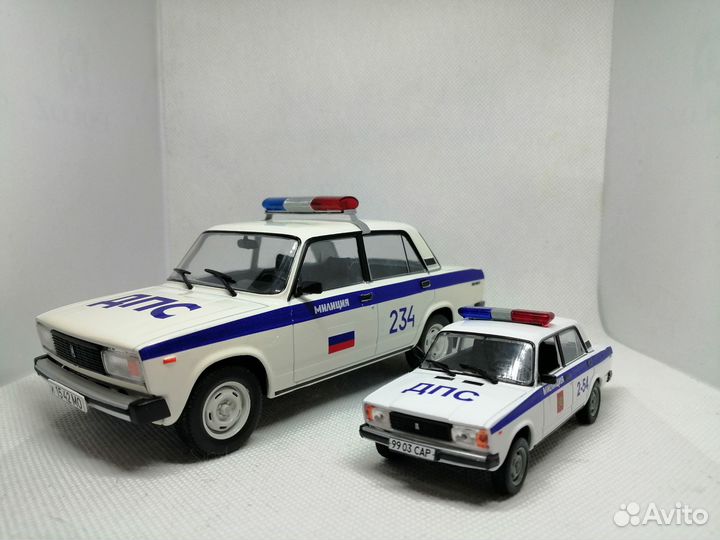 Модель Ваз-2105 «Жигули» «милиция-дпс» 1:24