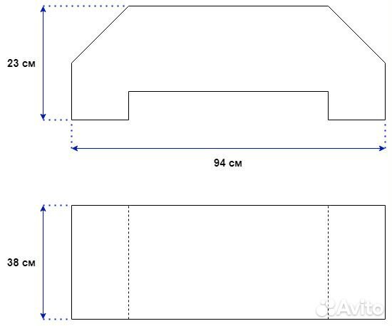 Корпус сабвуфера 10 дюймов (25 см) объем 22л