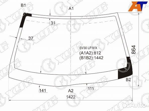 Стекло лобовое toyota camry japan