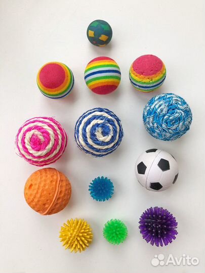 Мячики для кошек 13 штук (пакетом)