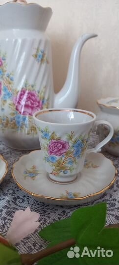 Коф. сервиз тонкостенный Коростень 6 персон СССР