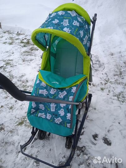 Детские зимние санки коляска бу