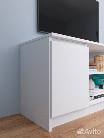 Тумба под тв белый и темный 1200.1 Графит