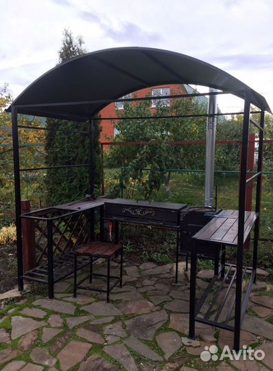 Мангал с крышей