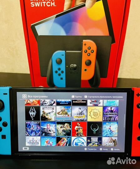Ппрошитая Nintendo Switch Oled + Множество Игр
