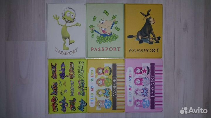 Обложка на паспорт с принтом