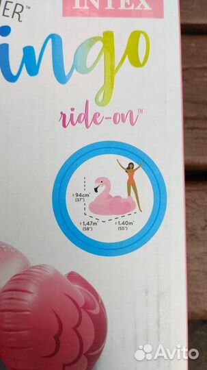 Надувной розовый фламинго