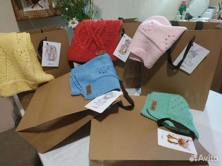 Детские пледы ручной вязки