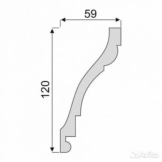 Карниз из гипса