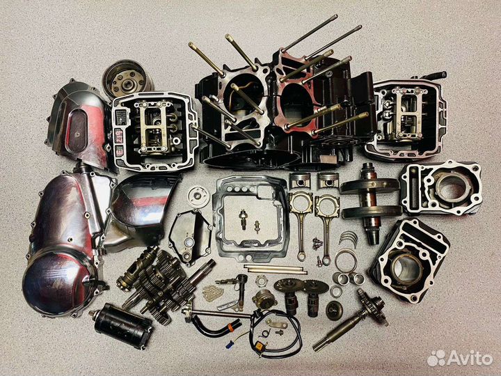 Двигатель в разборе Kawasaki VN400 Vulcan Classic