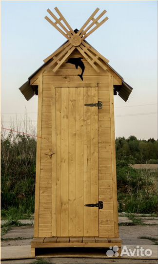 Дачный туалет деревянный ELE1007