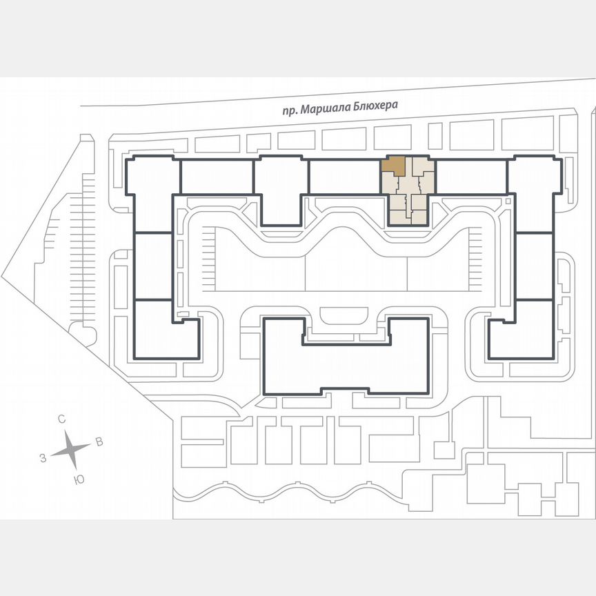 2-к. квартира, 60 м², 11/17 эт.