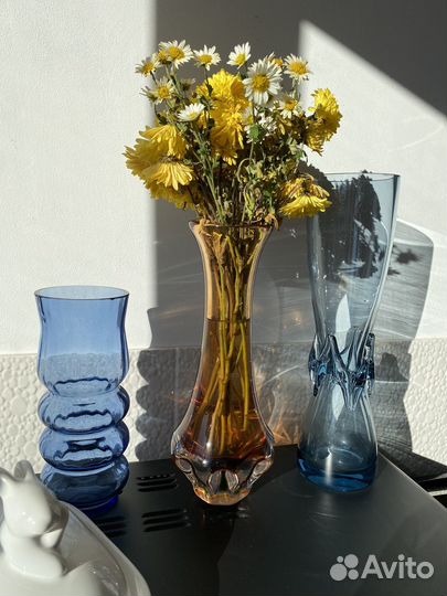 Ваза цветное стекло СССР