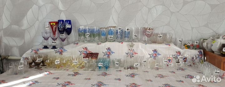 Сервизы,тарелка,Бокал хрусталь СССР, гдр