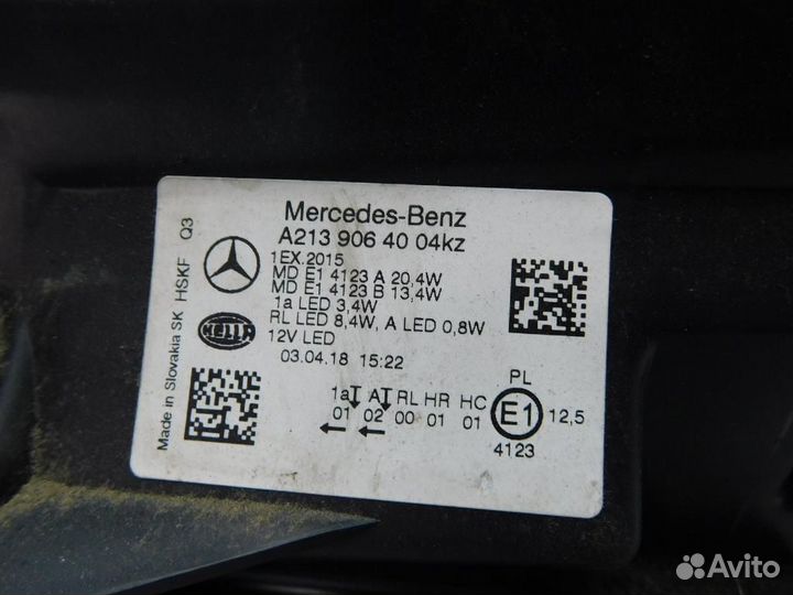 Фара правая Mercedes-Benz E-Class