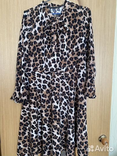 Платье леопардовое