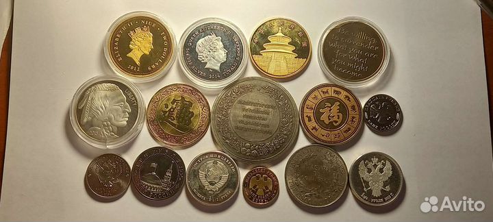 Жетоны,реплики.наст.медали.сув,монеты.медведи