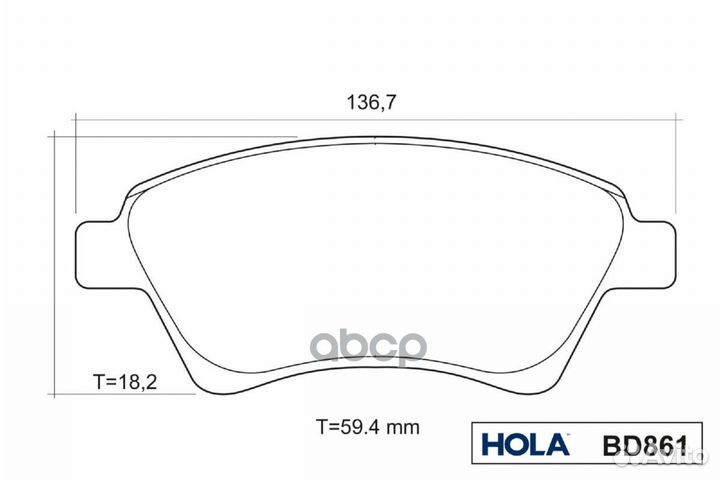 Тормозные колодки дисковые renault Megane II, K