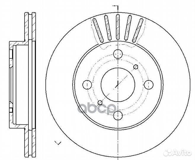 Диск тормозной вентилируемый G-brake GR-02426