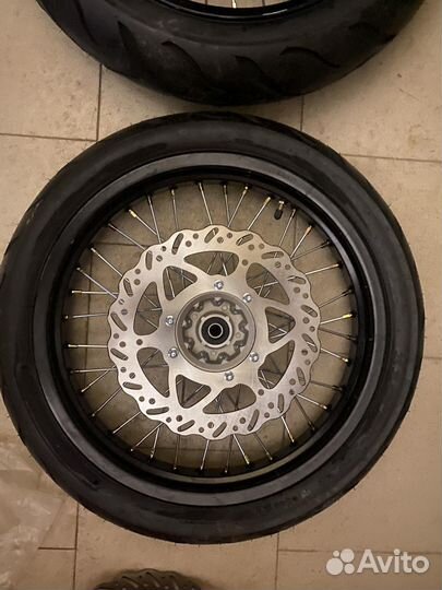 Колеса мотард комплект 17/17(диски алюминий перед