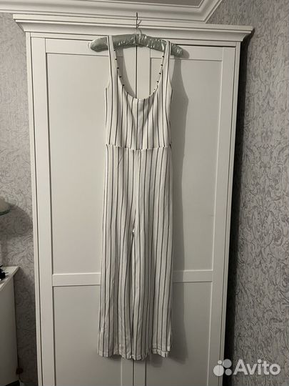 Комбинезон белый в полоску (+пояс), 48 размера