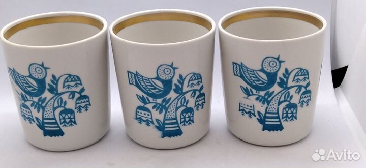 Детские бокалы 250 мл. 3 шт одним лотом чайка крас