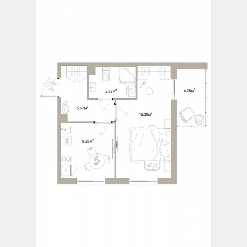 1-к. квартира, 35,3 м², 11/12 эт.