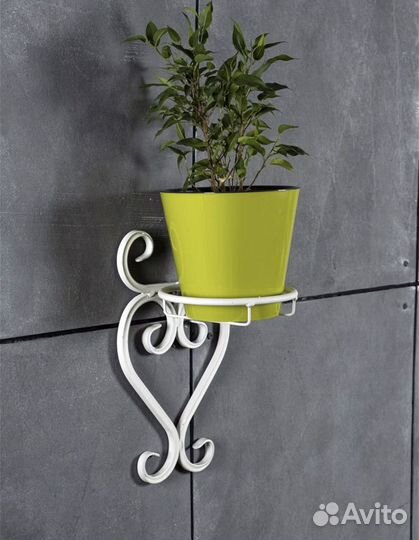 Держатель для кашпо белый